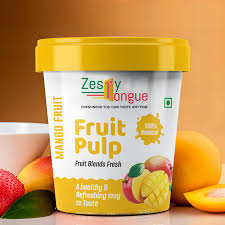 Mango pulp product showcase