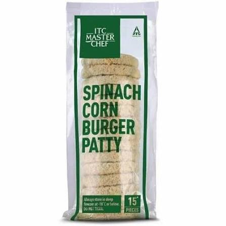 Spinach Corn Burger patty product showcase